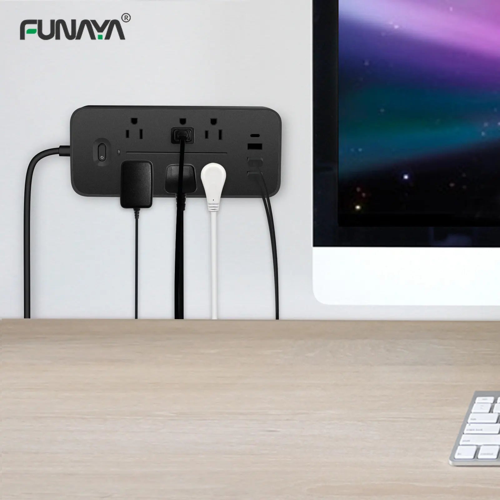 Black Power Surge Protection Plug