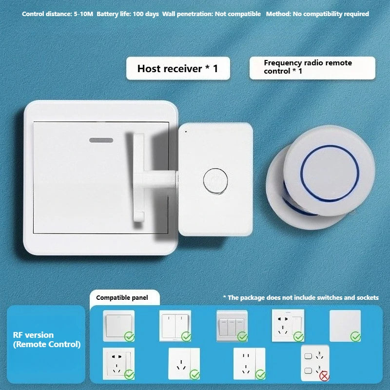 Smart Wireless Remote Control Button Pusher - Hands-Free Light Switch for Lazy Home Automation, No Wiring Needed