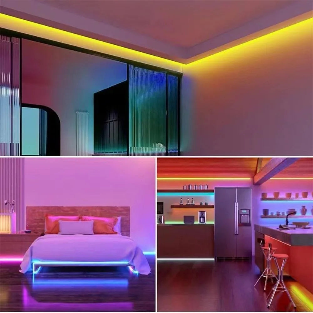 Smart Lights RGB Neon Strip 5V Power Waterproof Neon Strip Lights Remote Control App Control Flexible LED Strip Gaming Room