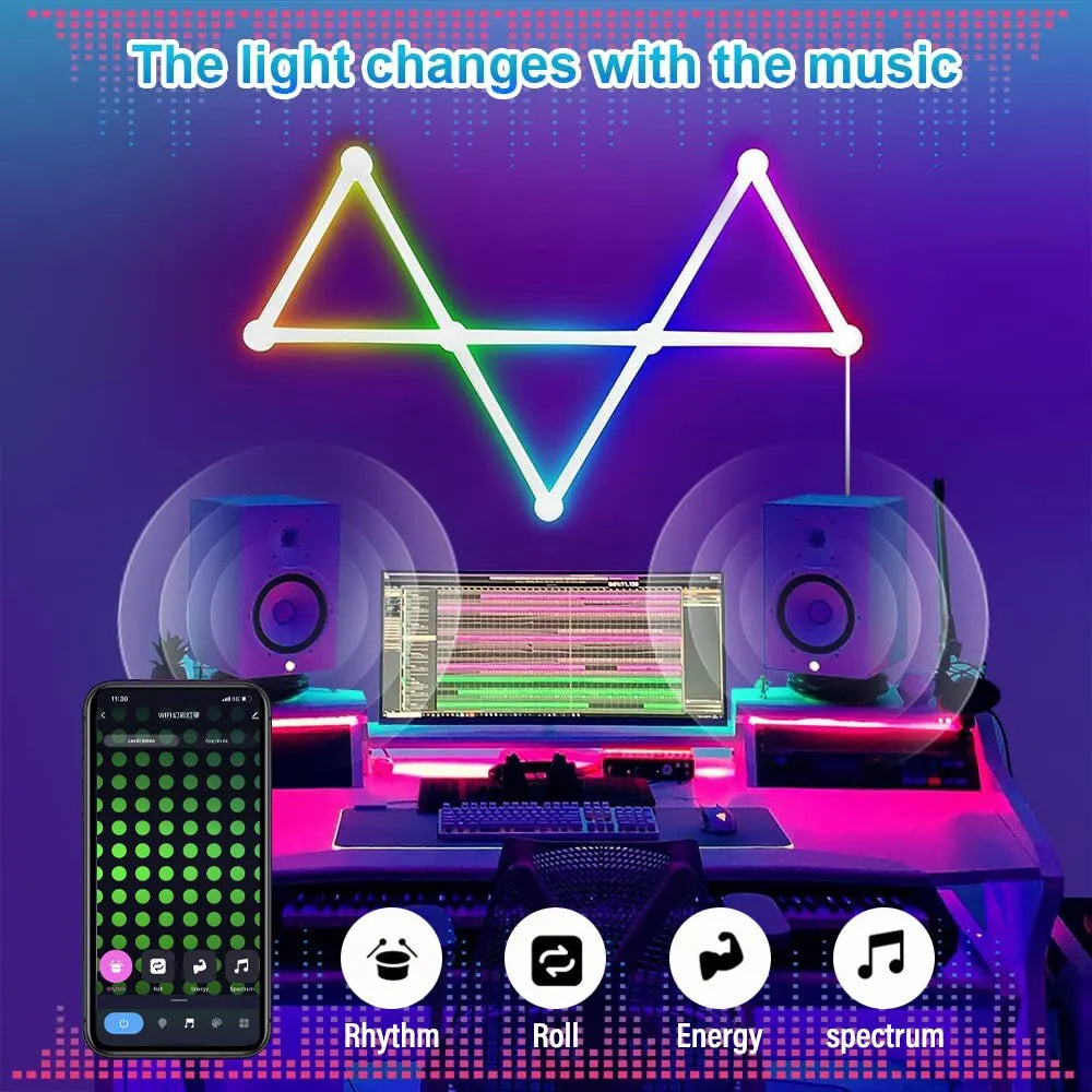 WIFI LED Smart Wall Lamp RGBIC Light Bar