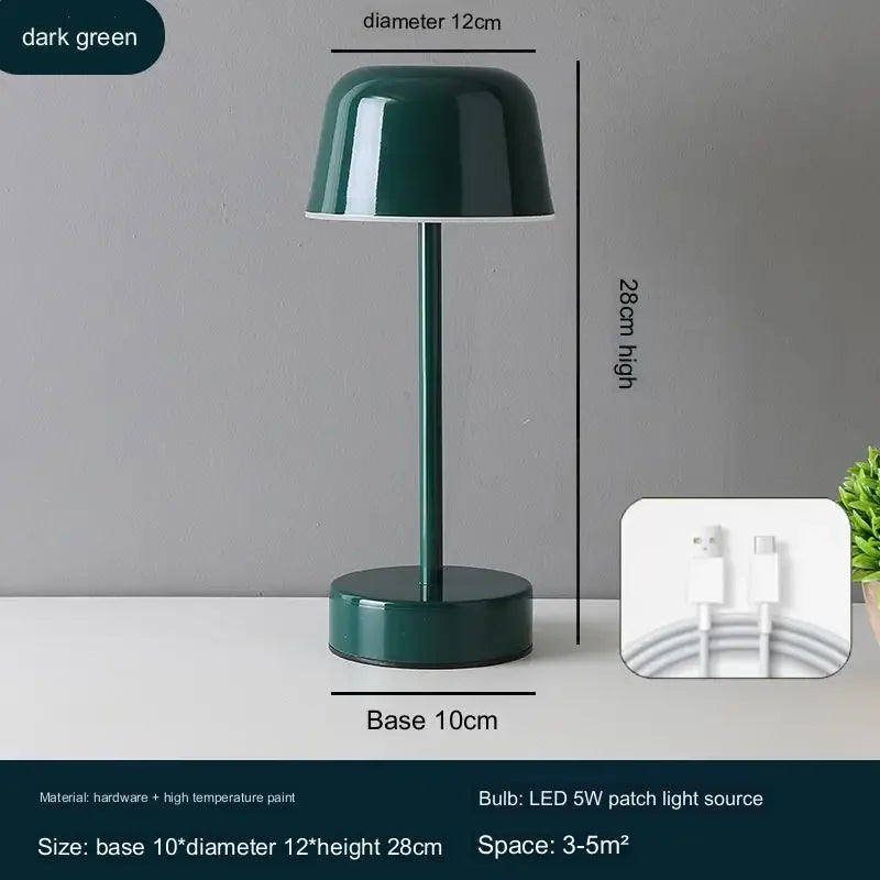 Modern Table Lamp Mushroom Metal Table Lights Art Design For Kid Room Minimalist Cute Portable Lighting Fixtures Bedside Lamp