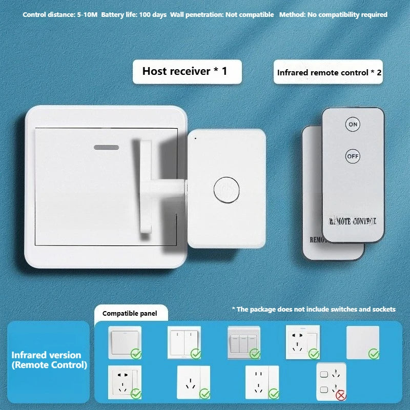 Smart Wireless Remote Control Button Pusher - Hands-Free Light Switch for Lazy Home Automation, No Wiring Needed