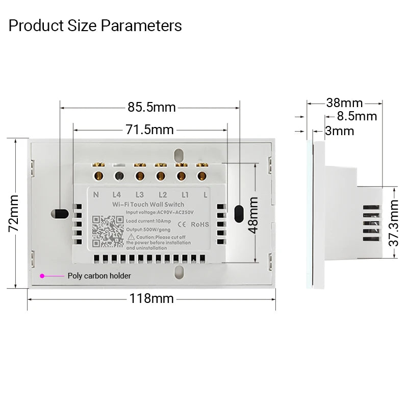 Smart WiFi Touch Light Switch