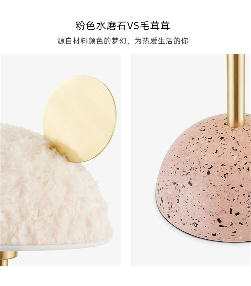 Modern Cute Table Lamps Bedroom Bedside Makeup Table Art Deco Lamp Living Room Luxury Model Room Girl Princess LED Table Lights