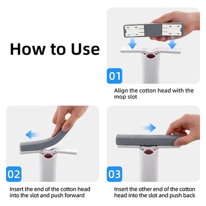 Mini Mop Portable Self-Squeeze Small Mops Self Wringing Mop Strong Absorbent Sponge Mops Desk Window Car Clean Tools