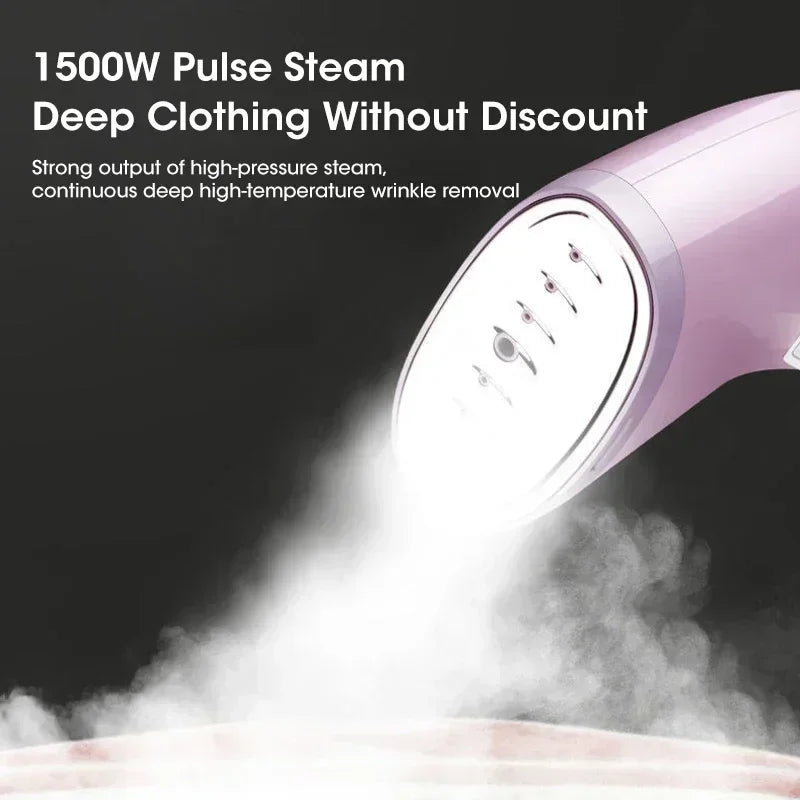 1500W Handheld Garment Steamer – Portable Clothes &amp; Fabric Steam Iron