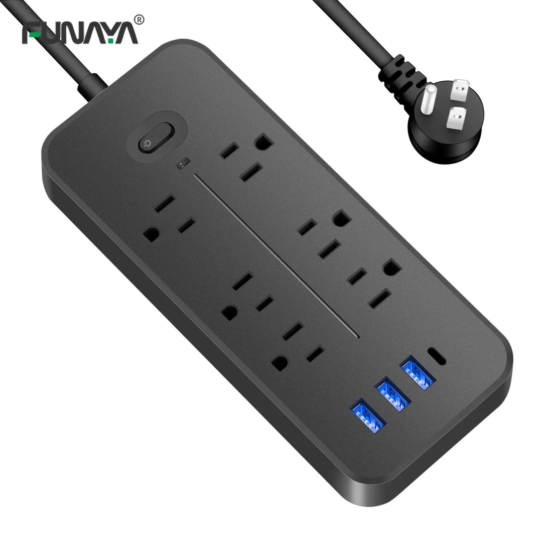 Black Power Surge Protection Plug