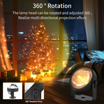 Tuya Smart Led Sunset Projector Lamp Smart Life App IR Remote Control RGB Atmosphere Spotlight Night Light for Party Photography