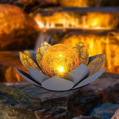 Solar Garden Lights Outdoor Waterproof LED Lotus Lamp Sunlight Yard Patio Lawn Path Driveway Decor Landscape Lights