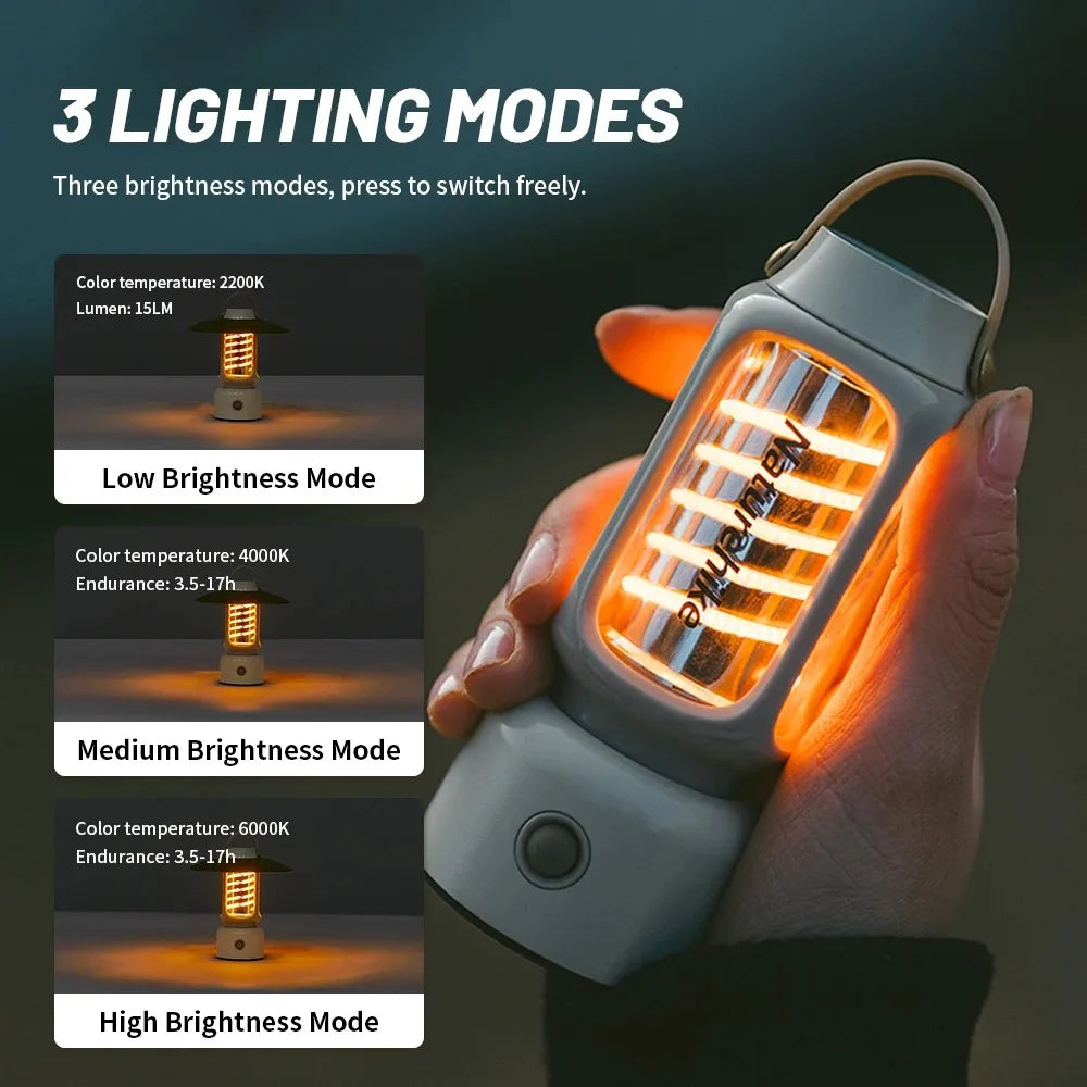 Naturehike Retro Lantern Atmosphere Light Camp Light Outdoor Camping Light Camping Horse Light Charging Tent Light Lighting