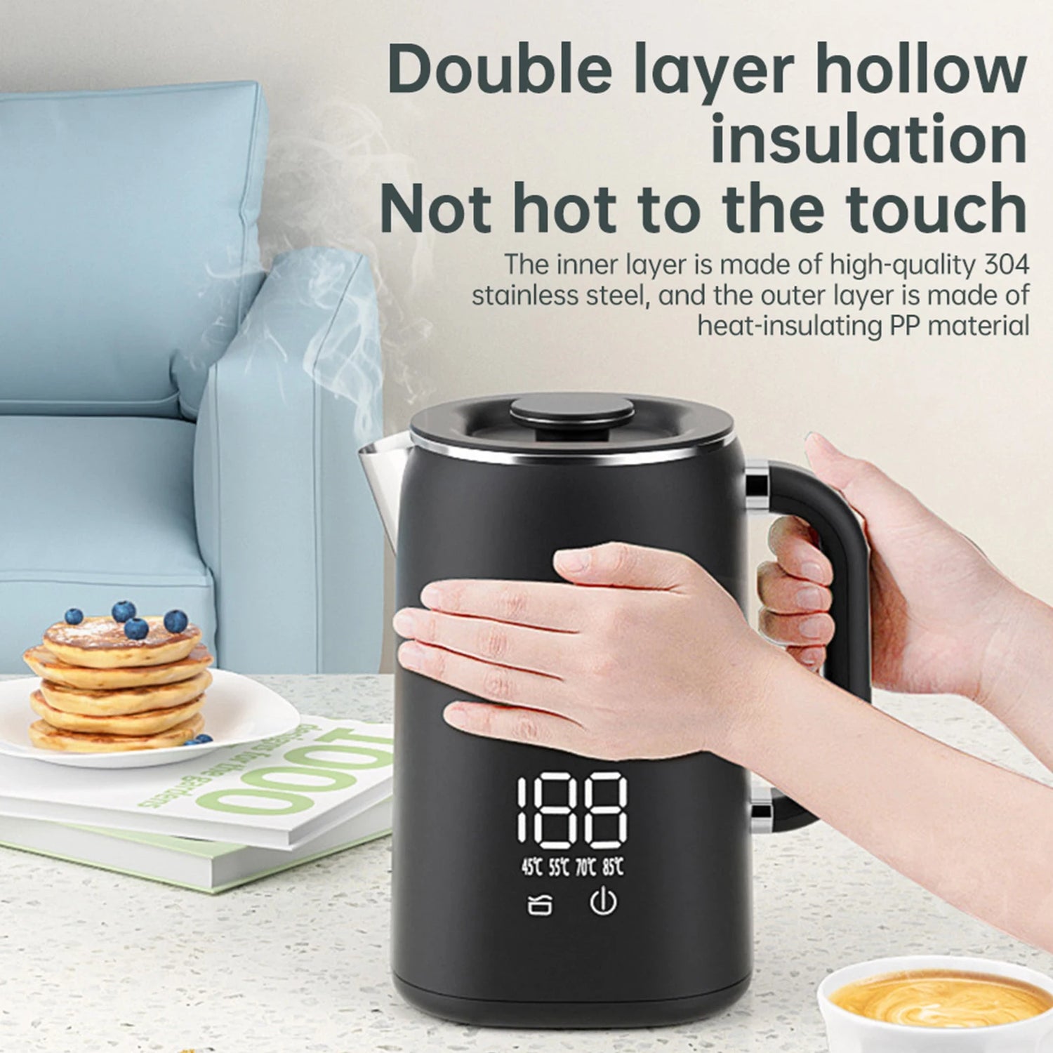 Electric Kettle 1.7L Large Capacity