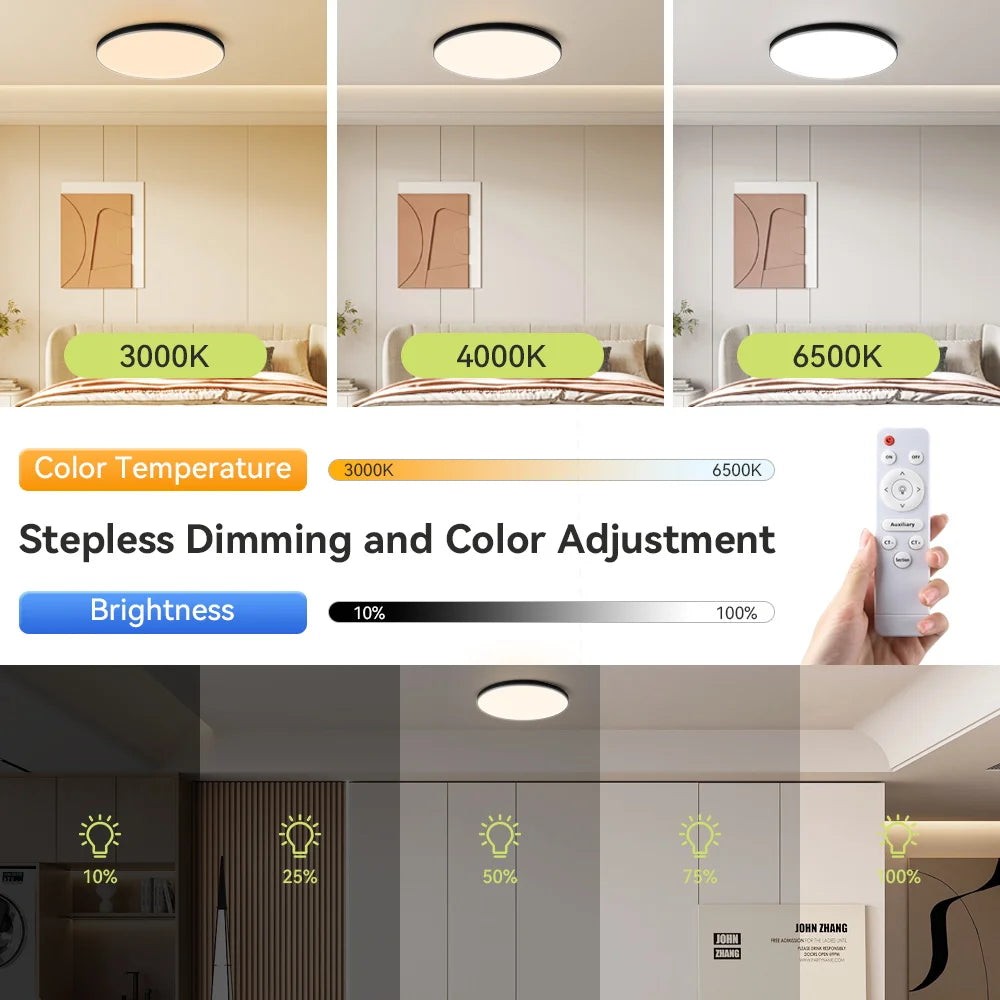 Smart Ceiling Lamp Remote Control Dimmable Living Room LED Chandelier Interior Decor Ceiling Lights For Kitchen Bedroom Lustre