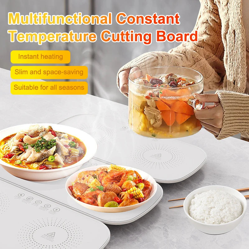 Electric Food Warmer Plate for Home Full Surface Heating