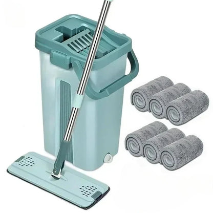 Flat Squeeze Mop with Bucket