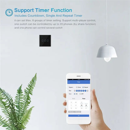 Delighted- Wifi Smart Wall Light Switch 10A Glass