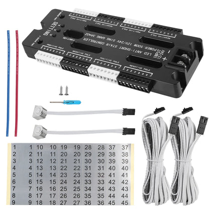 Stair Light Controller Kit 32 Channels LED Motion Sensor DC 12V 24V Adjustable Brightness For Stairs Flexible Strip