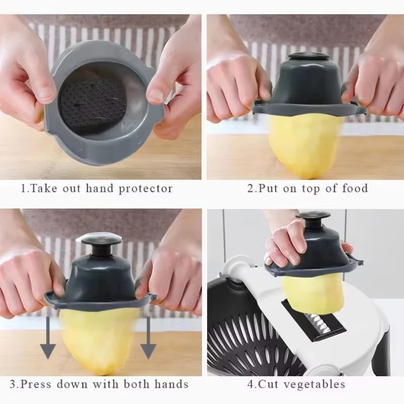 Vegetable Cutter with Drain Basket