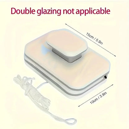 Double Sided Magnetic Window Cleaner - A High-rise Glass Cleaning Tool with A Safety Rope, Suitable for Windows 3-10mm Thick