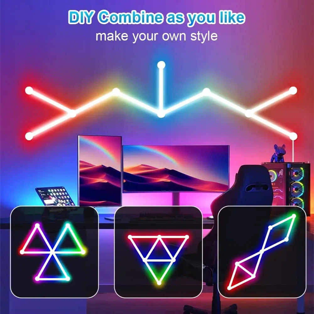 WIFI LED Smart Wall Lamp RGBIC Light Bar