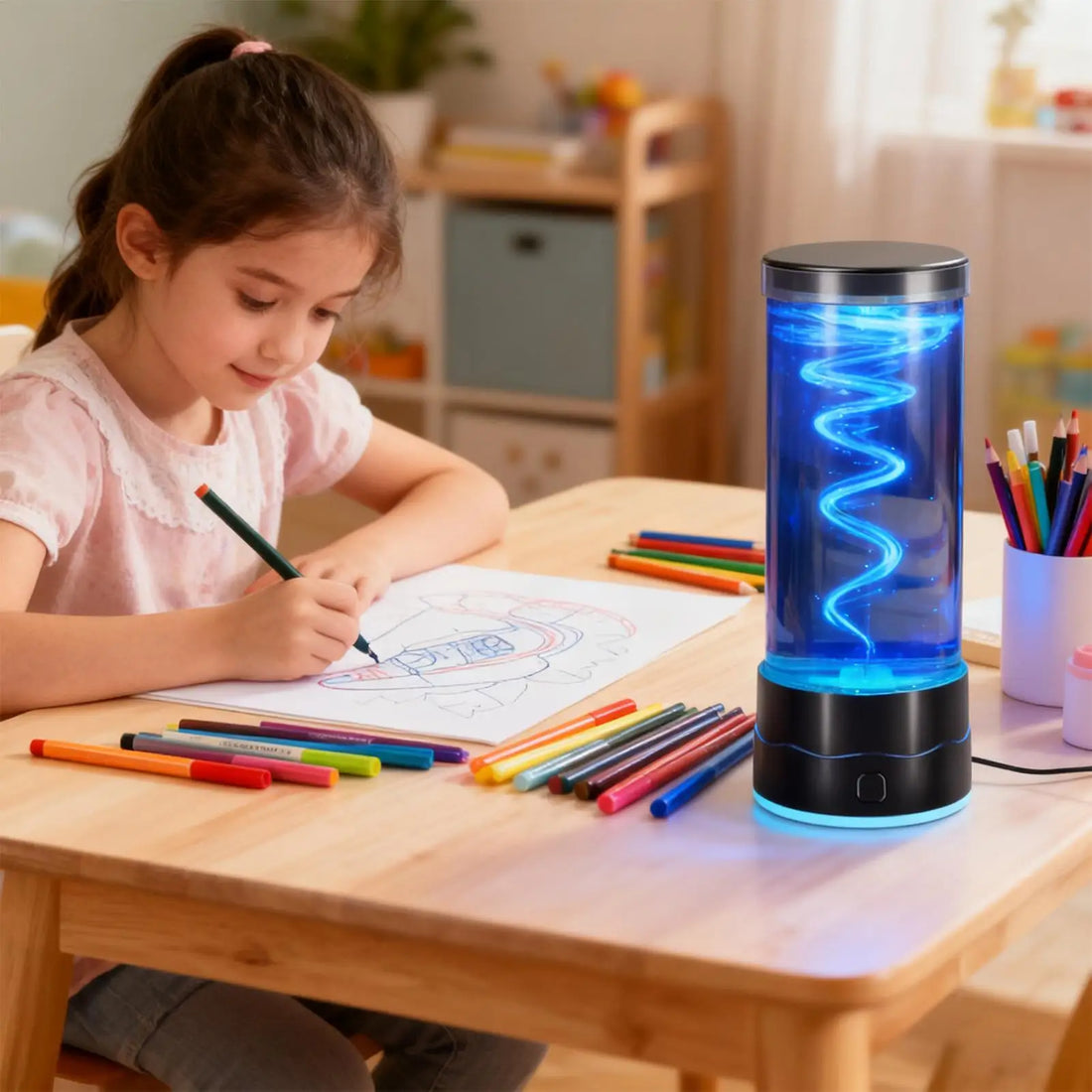 Tornado Motion Mood Lamp Multi-Color Relaxing Table Light for Home, Dorm, Office, Bedroom Cool Decorative Night Light
