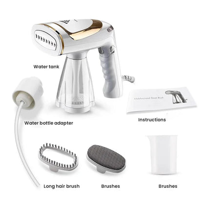 "Handheld Garment Steamer – Portable Travel Steamer for Wrinkles, Professional Grade"