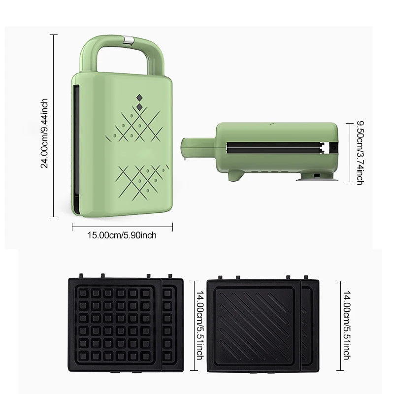 Electric Sandwich Maker &amp;WafflesBreakfast