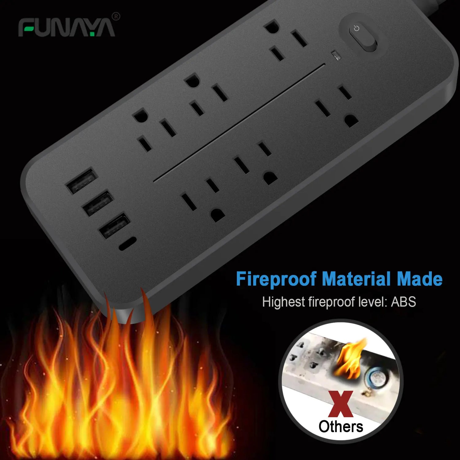 Black Power Surge Protection Plug