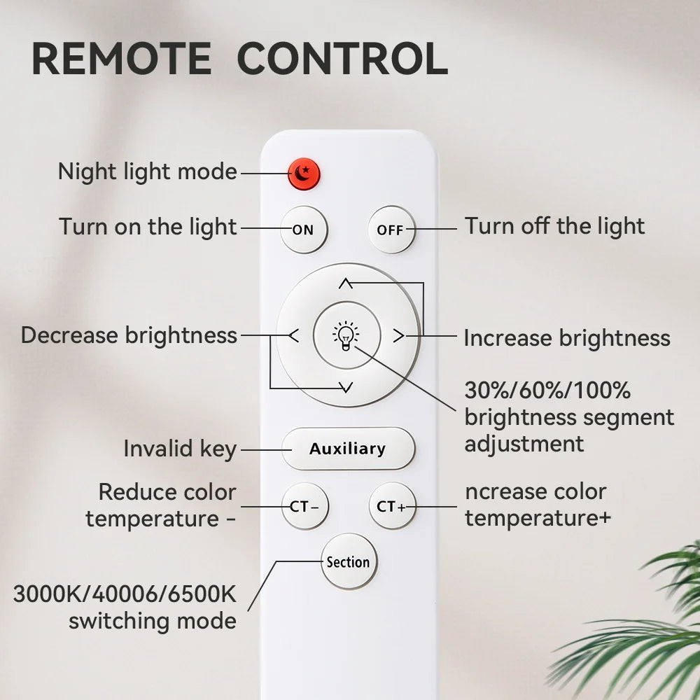 Smart Ceiling Lamp Remote Control Dimmable Living Room LED Chandelier Interior Decor Ceiling Lights For Kitchen Bedroom Lustre