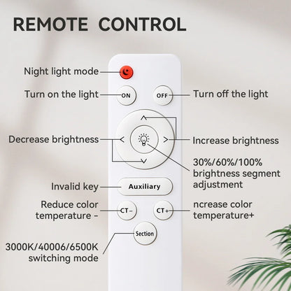 Smart Ceiling Lamp Remote Control Dimmable Living Room LED Chandelier Interior Decor Ceiling Lights For Kitchen Bedroom Lustre
