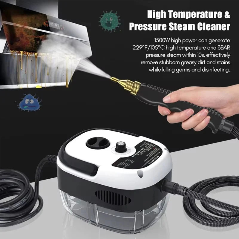 High-Temp Steam Cleaner for Range Hood, AC &amp; Glass – Household Disinfection &amp; Multi-Function