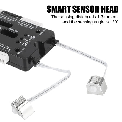 Stair Light Controller Kit 32 Channels LED Motion Sensor DC 12V 24V Adjustable Brightness For Stairs Flexible Strip
