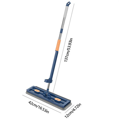 42cm Flat Mop – No Hand-Wash, Absorbent Wet &amp; Dry Cleaning Mop"