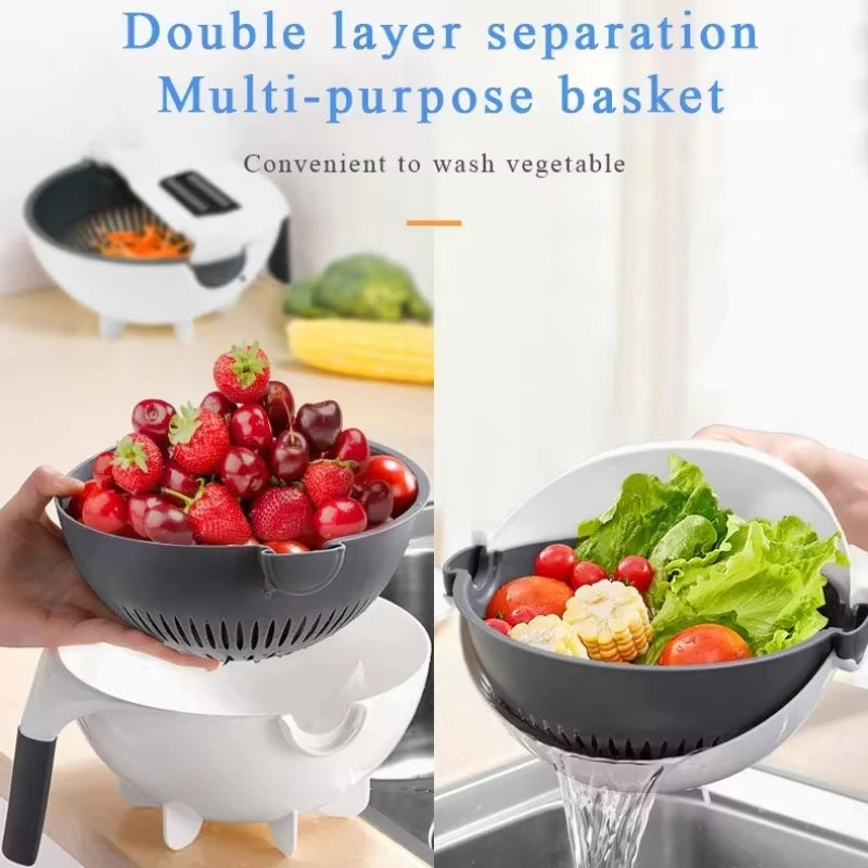 Vegetable Cutter with Drain Basket