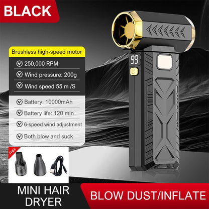 160,000RPM Super Powerful Air Blower – 2-in-1 Vacuum &amp; Blower, Brushless Turbo"