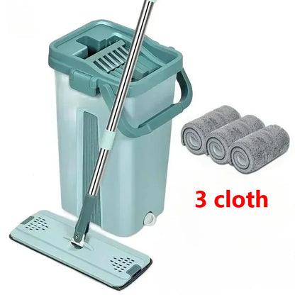 Flat Squeeze Mop with Bucket