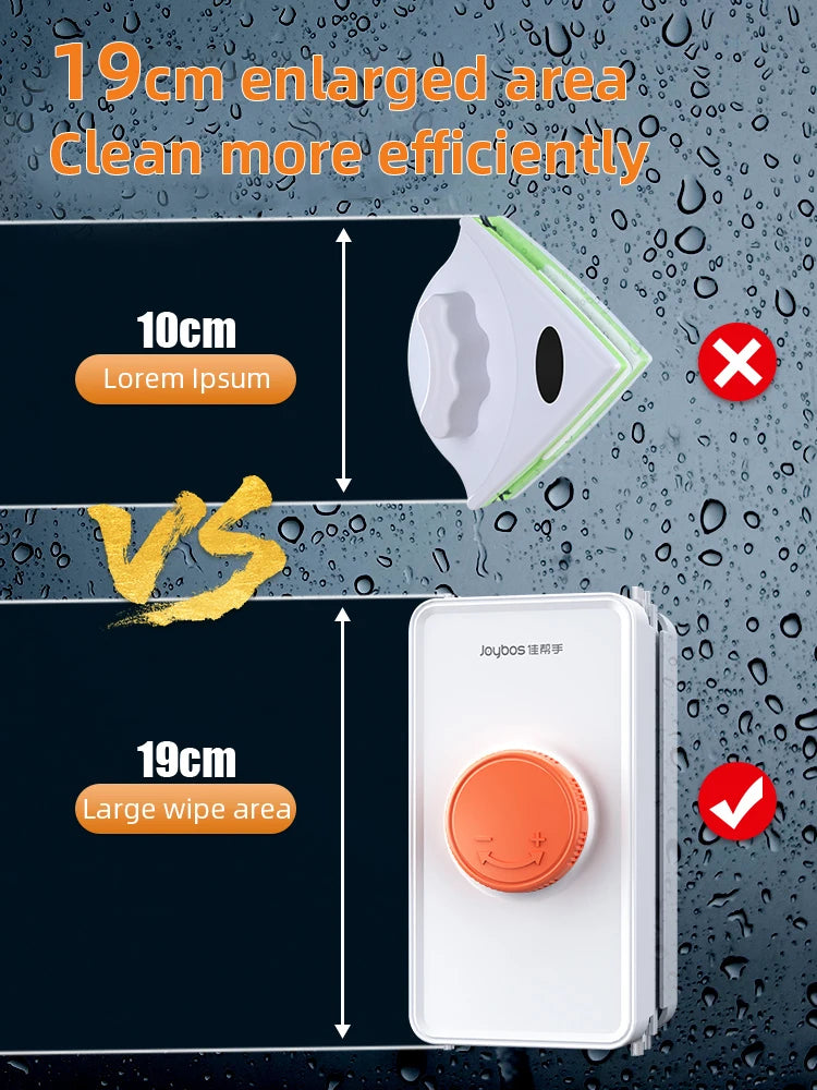 Professional Magnetic Window Cleaner – Double-Sided with Telescopic Rod"