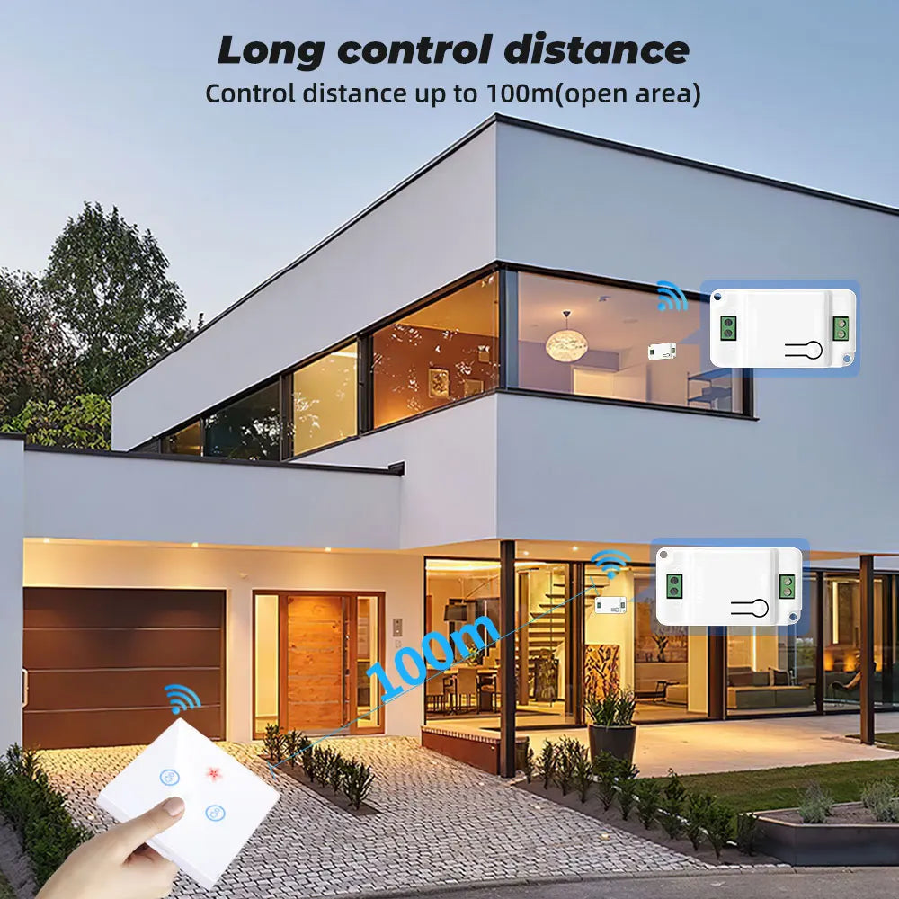 GERMA Smart Touch Light Switch with 433MHz Remote
