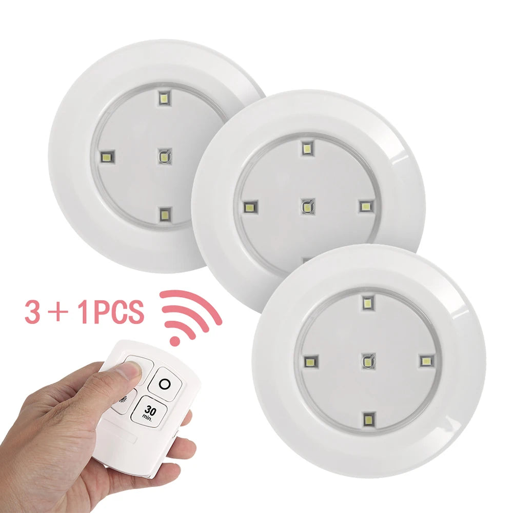 Smart Wireless Remote Control Night Light Decorative Kitchen Closet Staircase Aisle Bathroom Lighting Mini LED Lights