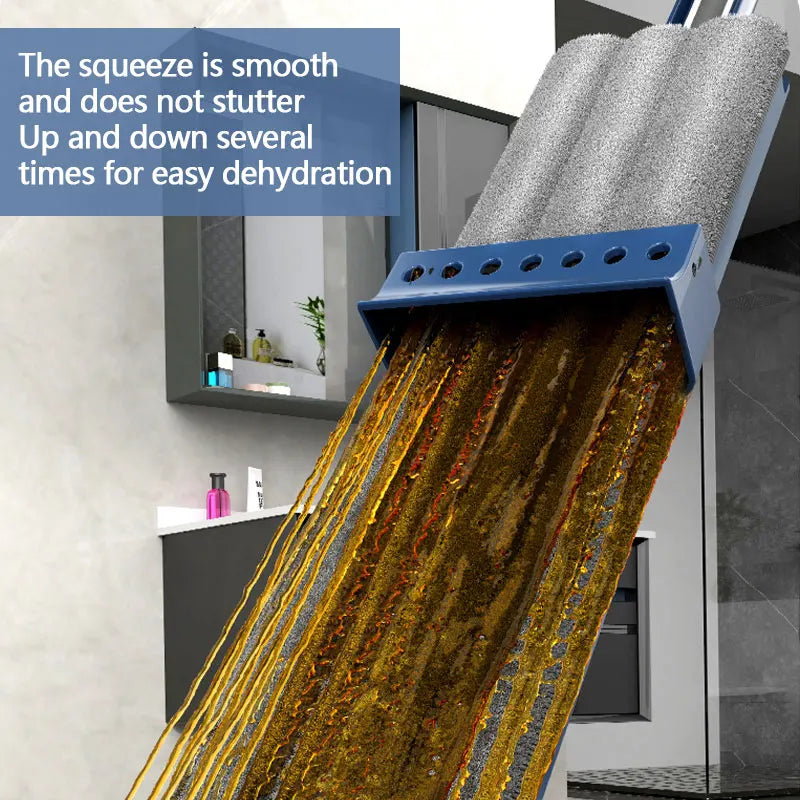 42cm Flat Mop – No Hand-Wash, Absorbent Wet &amp; Dry Cleaning Mop"
