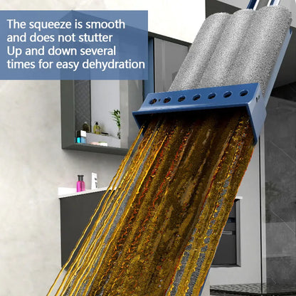 42cm Flat Mop – No Hand-Wash, Absorbent Wet &amp; Dry Cleaning Mop"