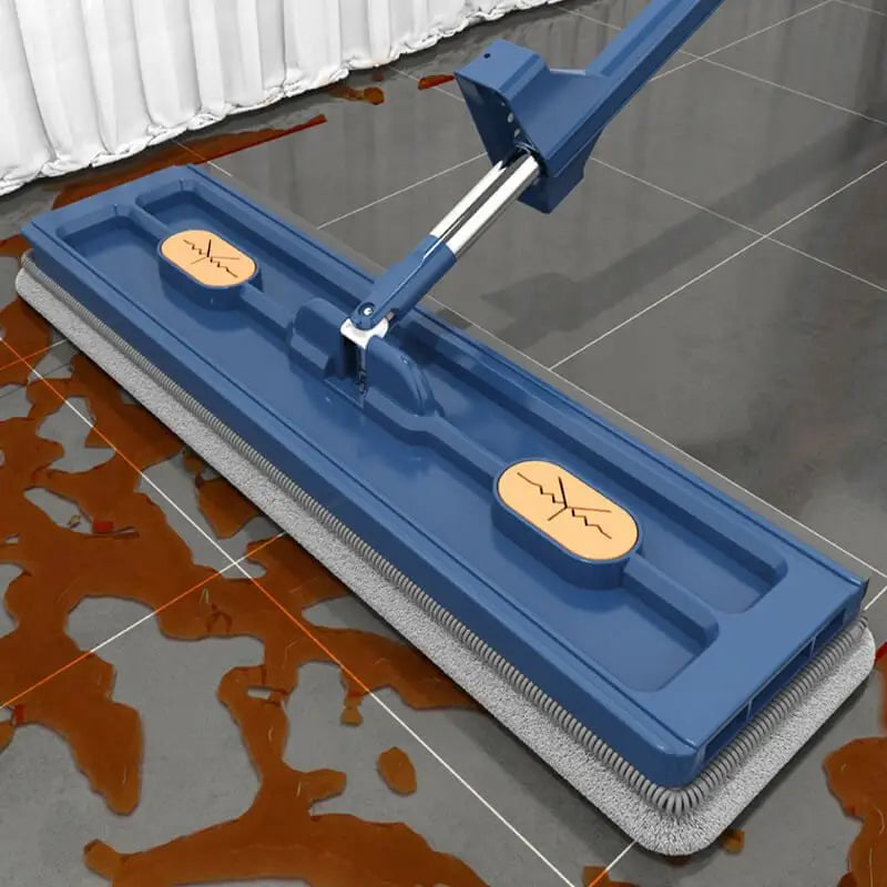 42cm Flat Mop – No Hand-Wash, Absorbent Wet &amp; Dry Cleaning Mop"
