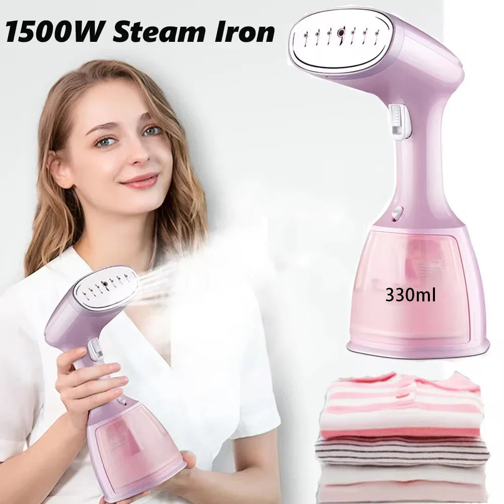 1500W Handheld Garment Steamer – Portable Clothes &amp; Fabric Steam Iron