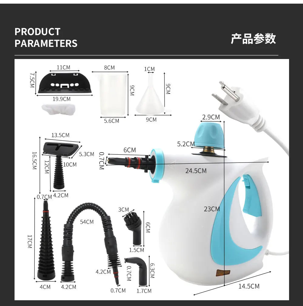 Handheld Steam Cleaner – Multi-Surface Cleaner for Sofa, Bathroom, Car &amp; Kitchen