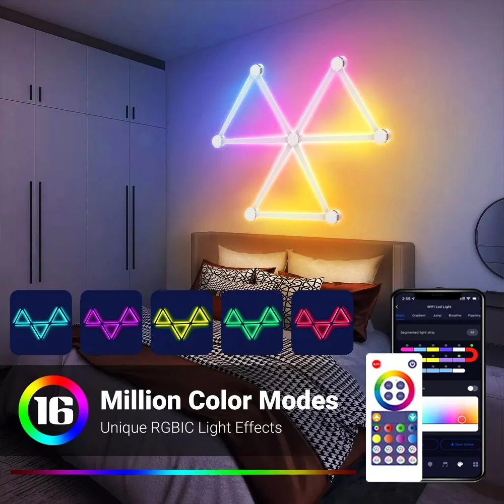 WIFI LED Smart Wall Lamp RGBIC Light Bar