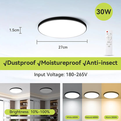 Smart Ceiling Lamp Remote Control Dimmable Living Room LED Chandelier Interior Decor Ceiling Lights For Kitchen Bedroom Lustre