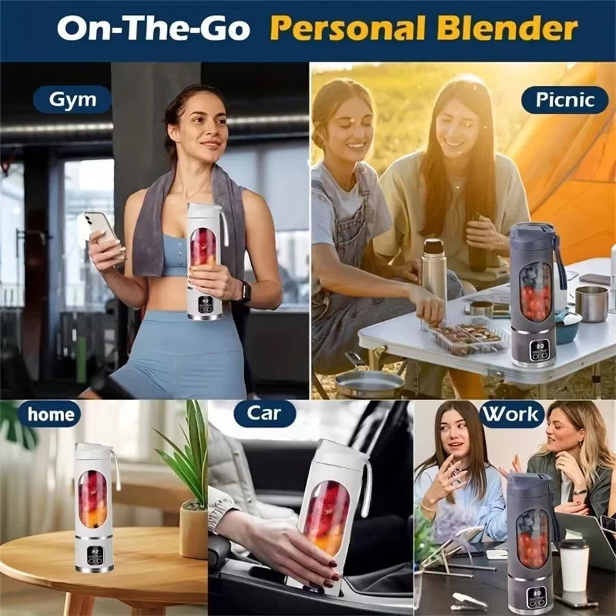 Portable Blender Juicer Stainless Steel Blade