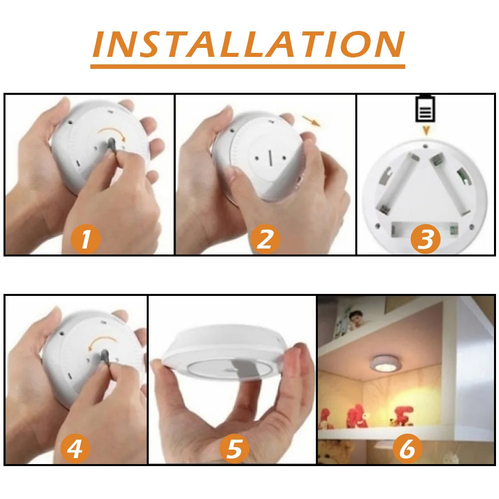 Smart Wireless Remote Control Night Light Decorative Kitchen Closet Staircase Aisle Bathroom Lighting Mini LED Lights