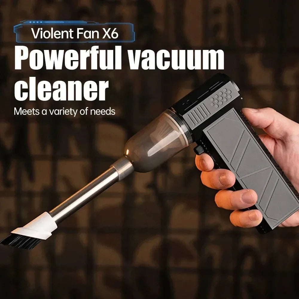 450,000RPM X6 Air Blower – Powerful Dust Vacuum Cleaner, Fast Charging, Brushless Fan for Car &amp; Computer"