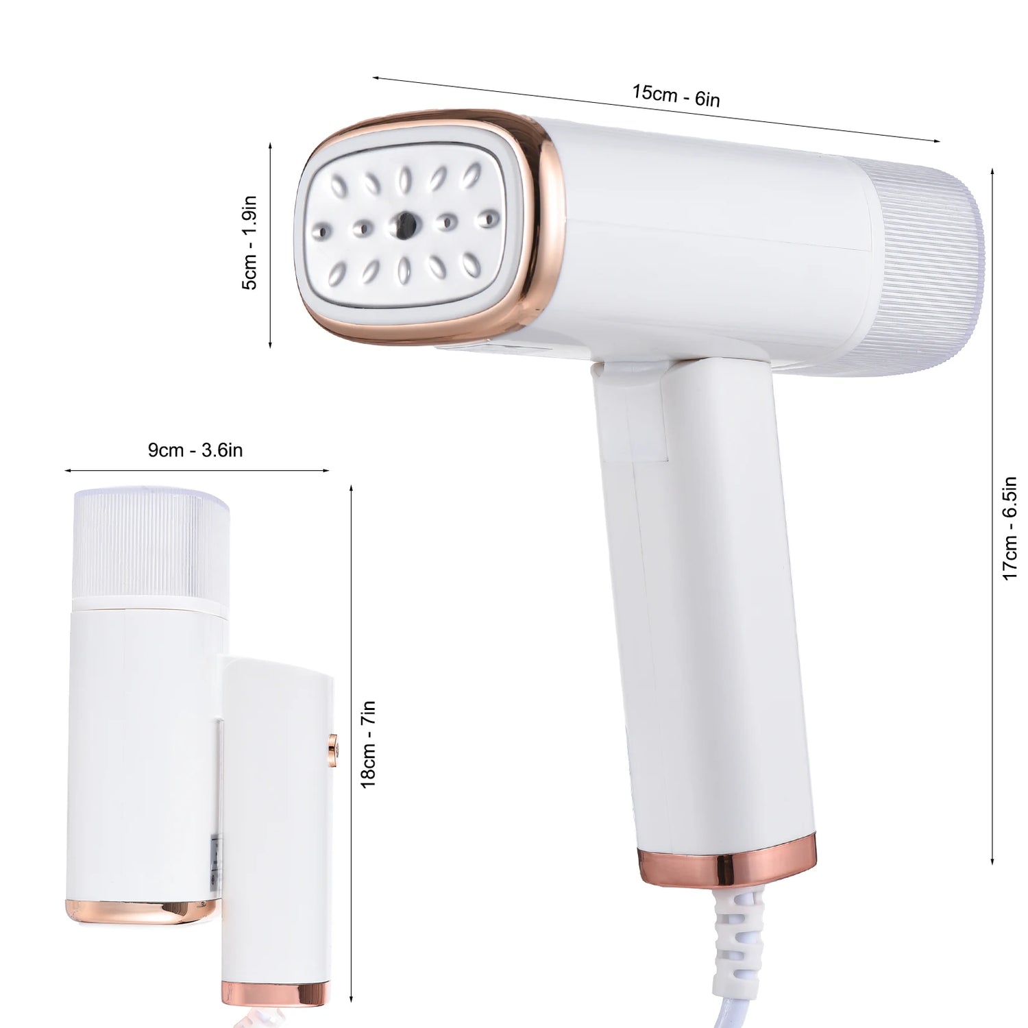 1000W Foldable Handheld Garment Steamer – Large 120ml Water Tank for Clothes &amp; Fabrics"