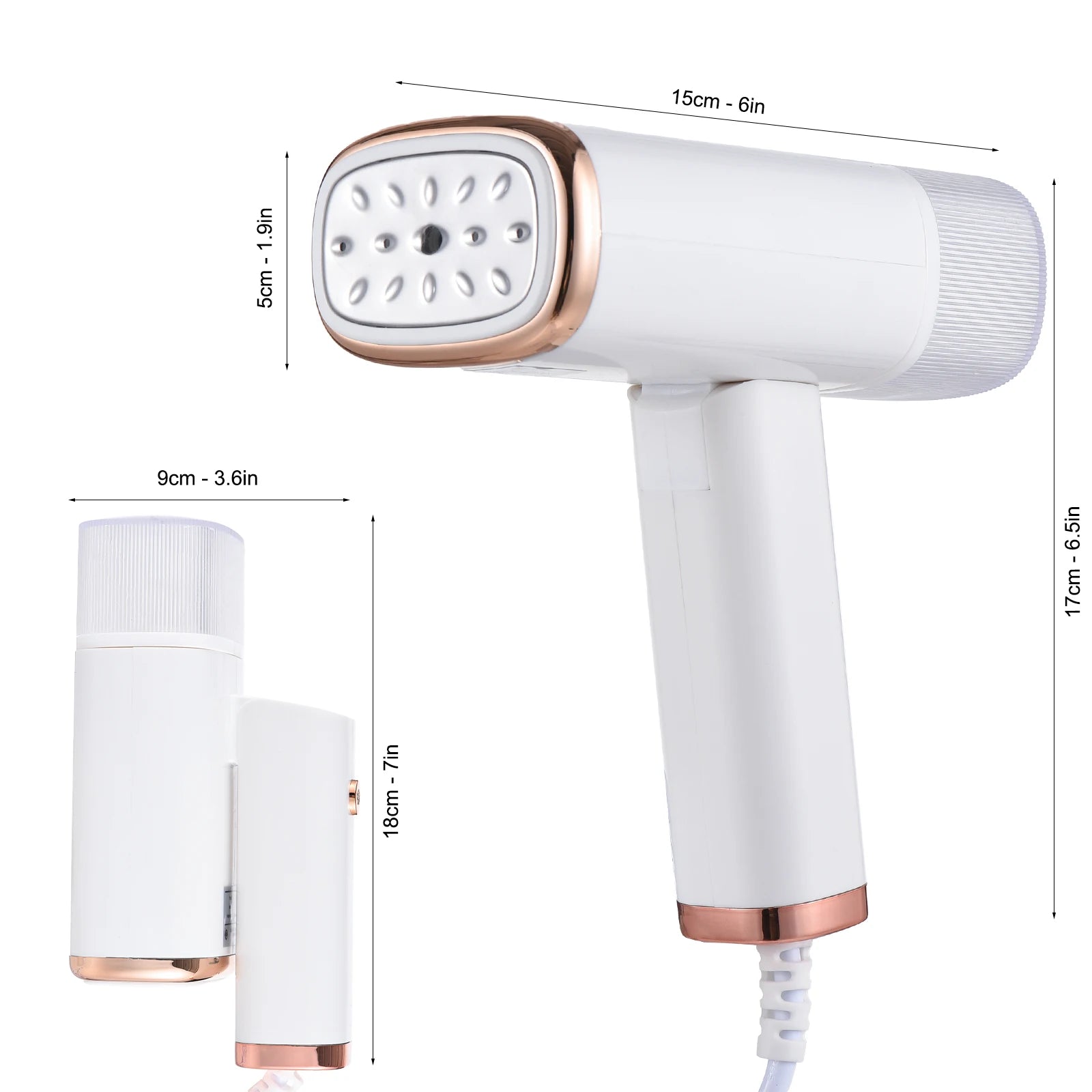 1000W Foldable Handheld Garment Steamer – Large 120ml Water Tank for Clothes &amp; Fabrics"